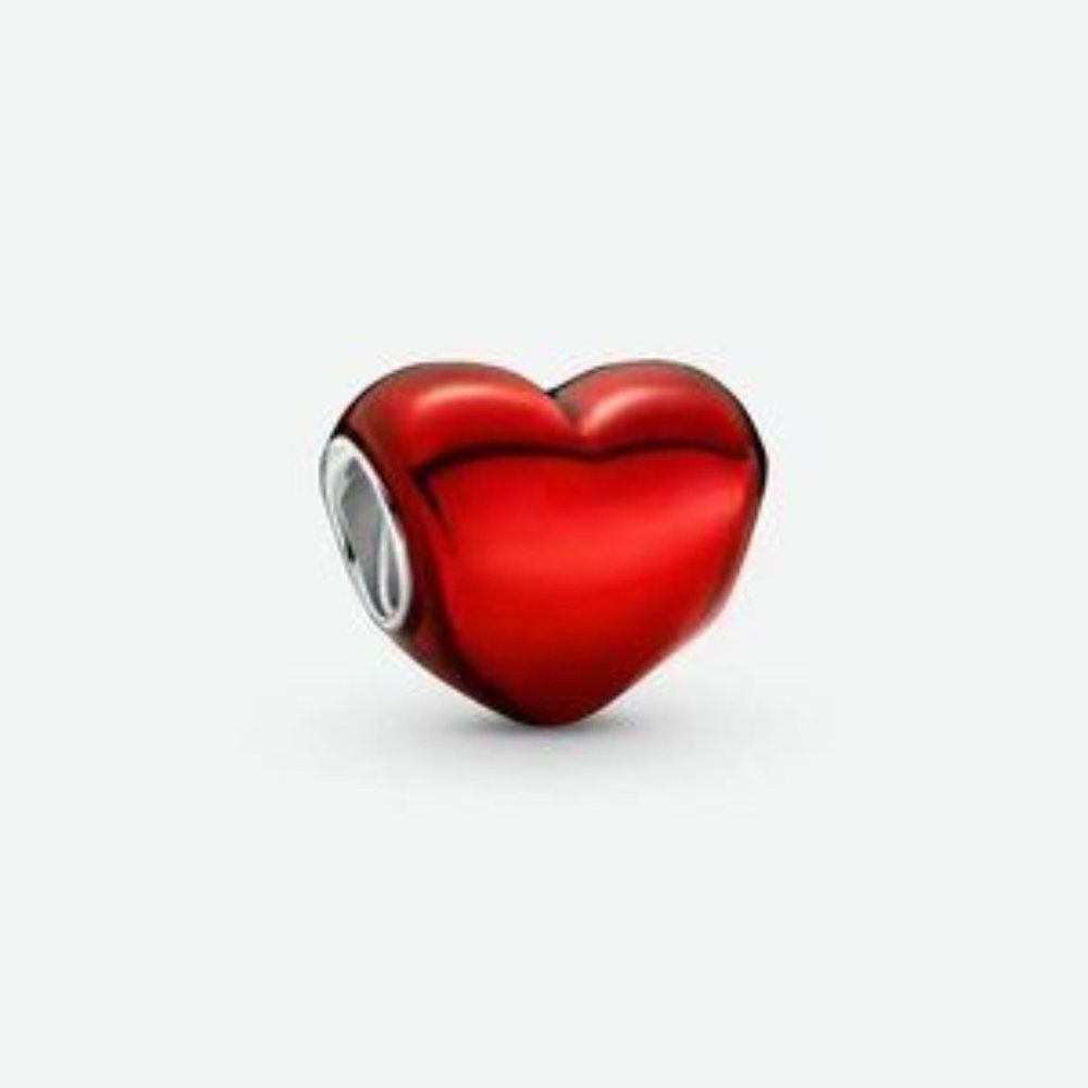 PANDORA Metallic Red Heart Charm